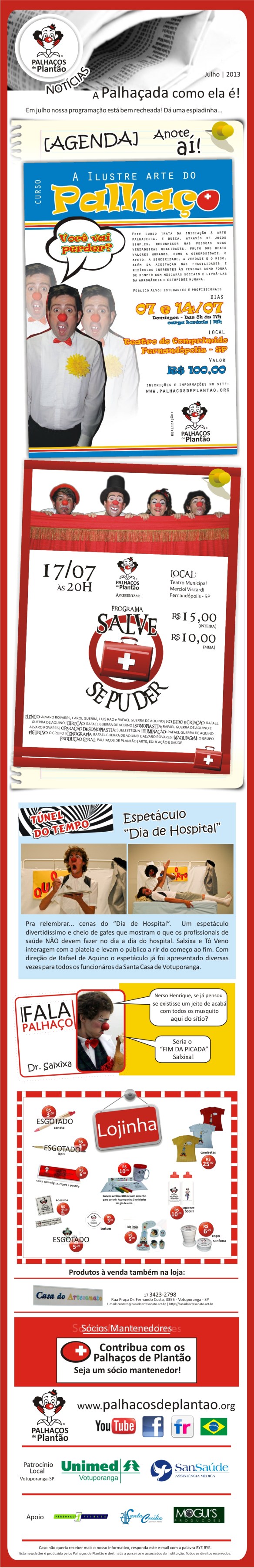 12 Mailing Palhaços Julho 2013