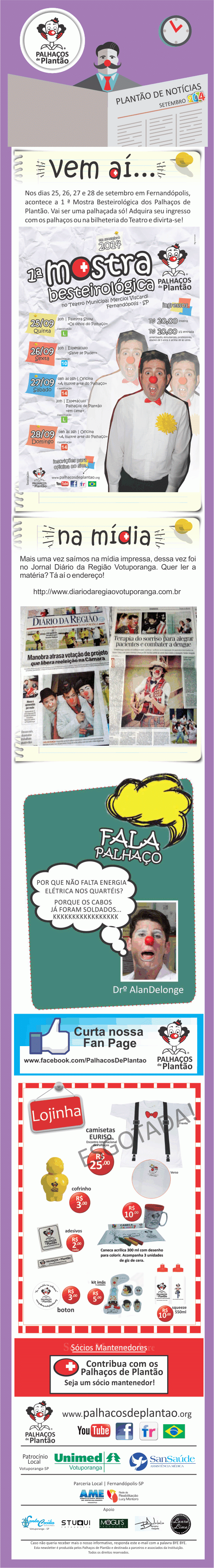 26 Mailing Palhaços Setembro 2014